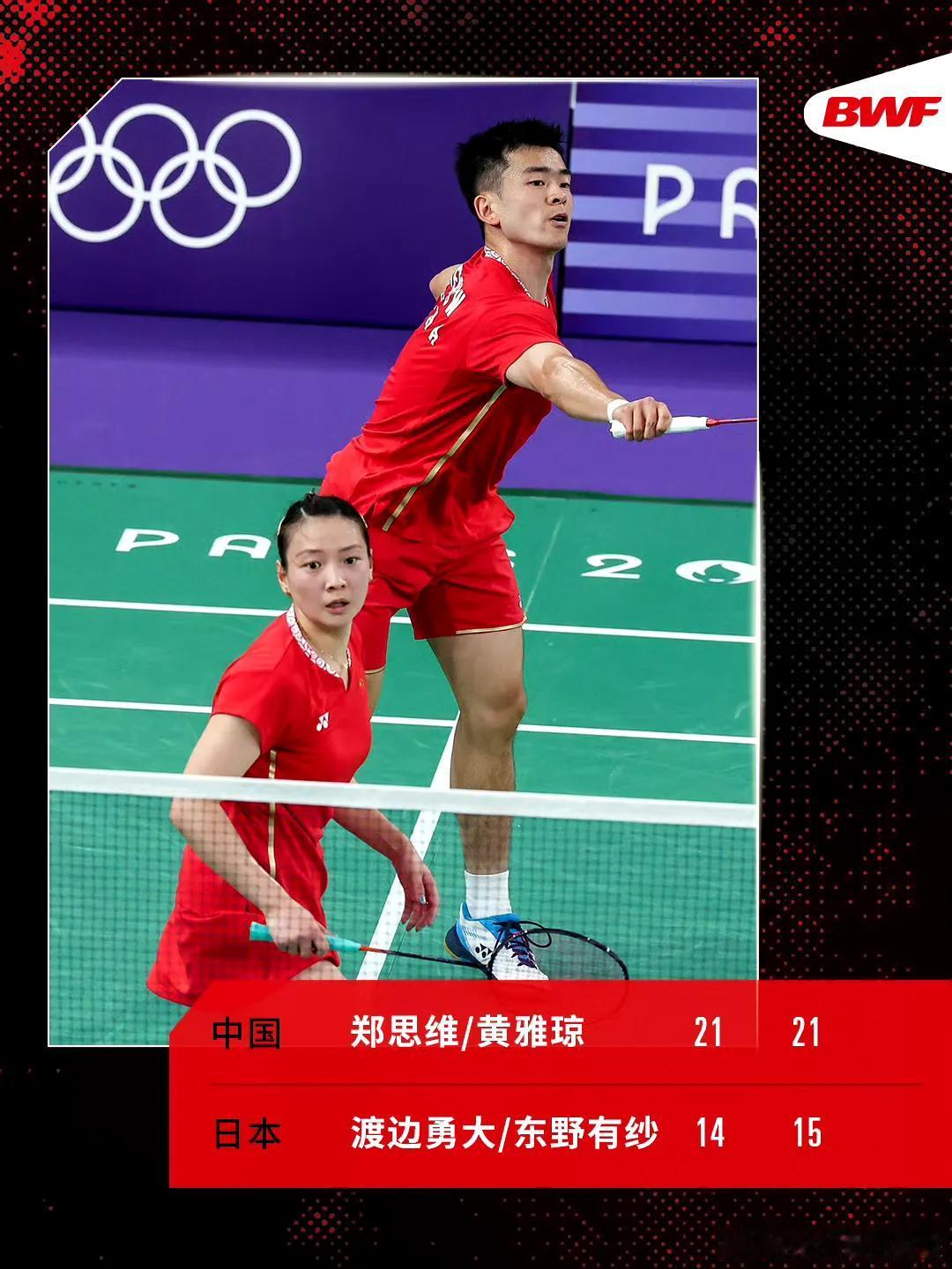 #和安踏一起为中国队加油# 雅思进决赛！
刚刚结束的巴黎奥运会羽毛球混双半决赛中