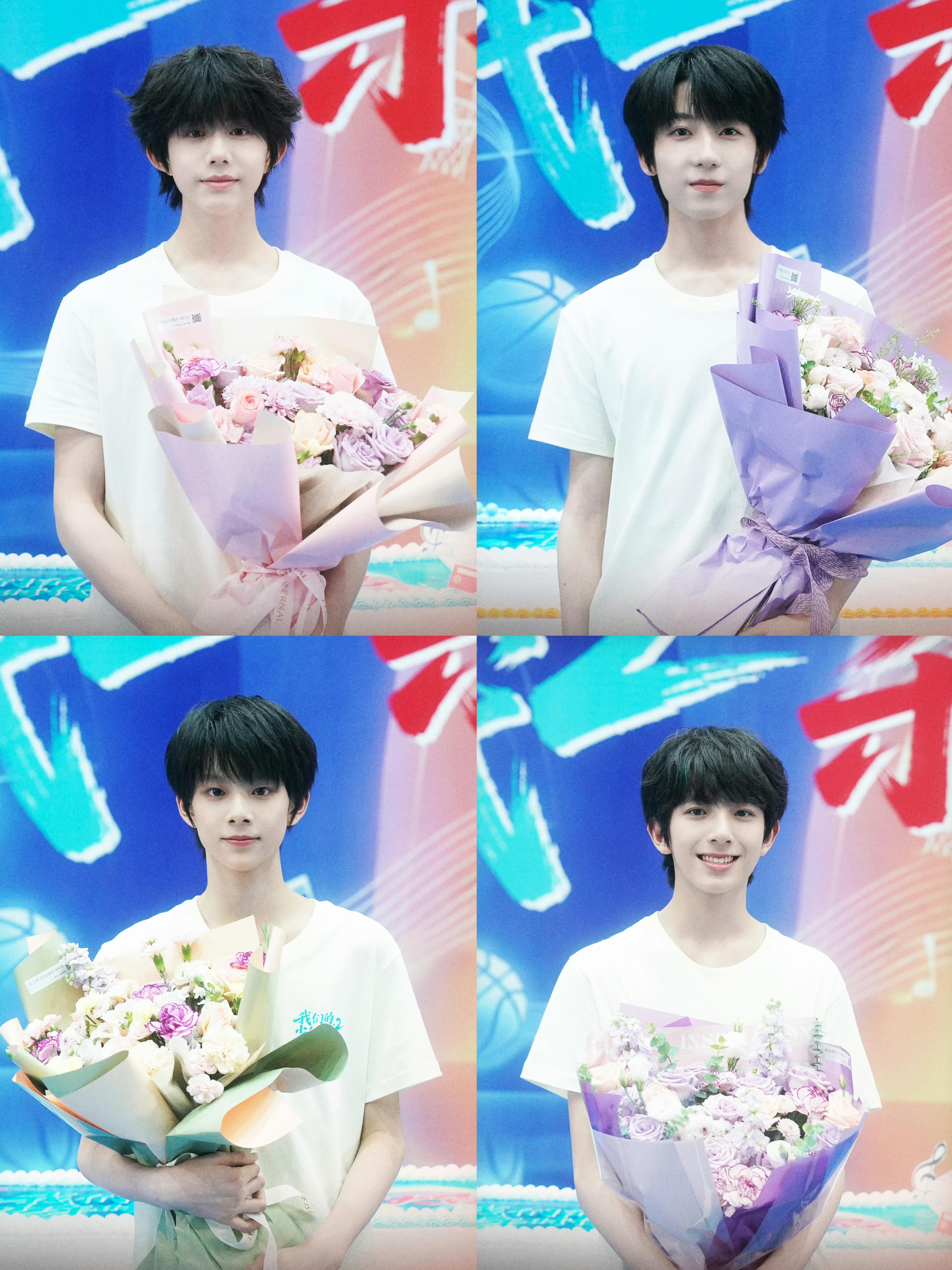 八影帝比美，大家状态都好好！ 小四四们杀青快乐！张桂源 张函瑞 王橹杰 左奇函、