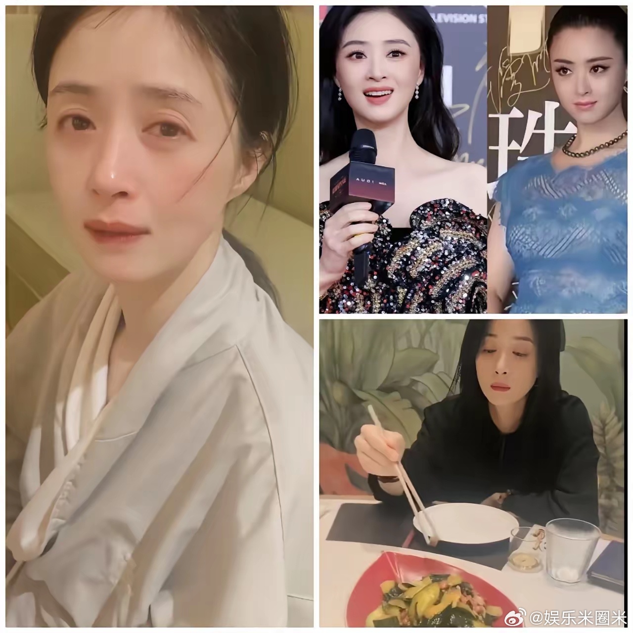 全网都在夸蒋欣瘦了。而我就不明白了，同样是四十多岁女演员，人家宋佳从不跟风减肥，