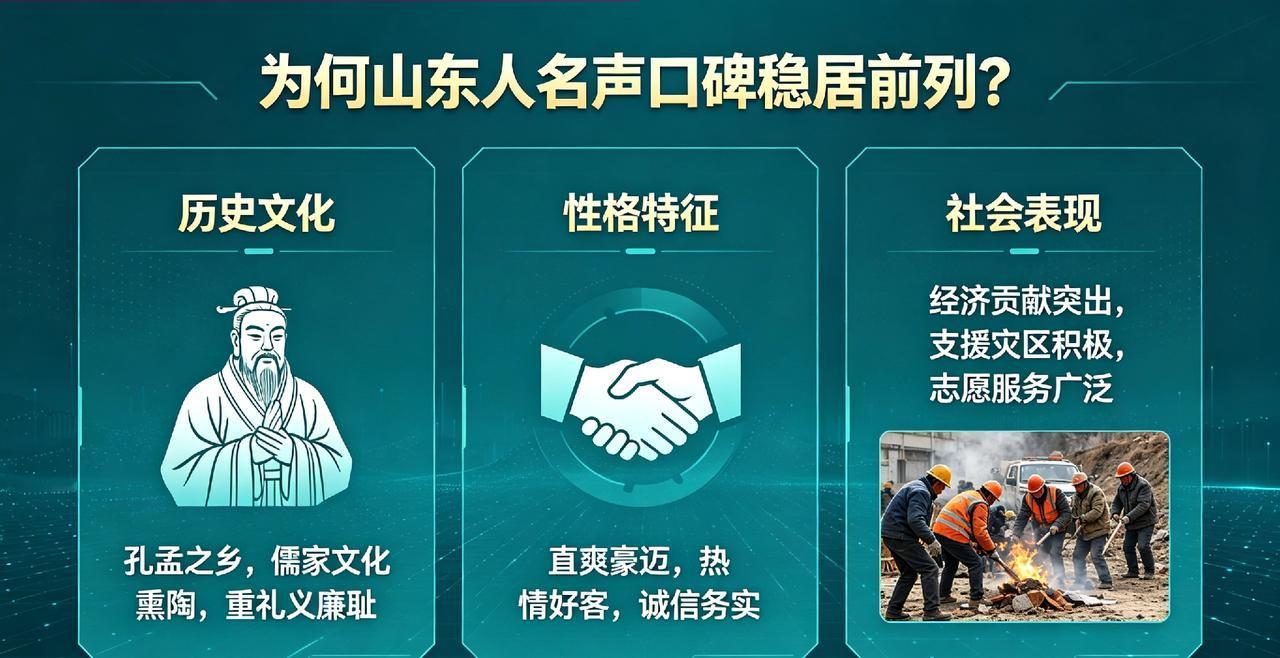 为何山东人名声口碑稳居前列？