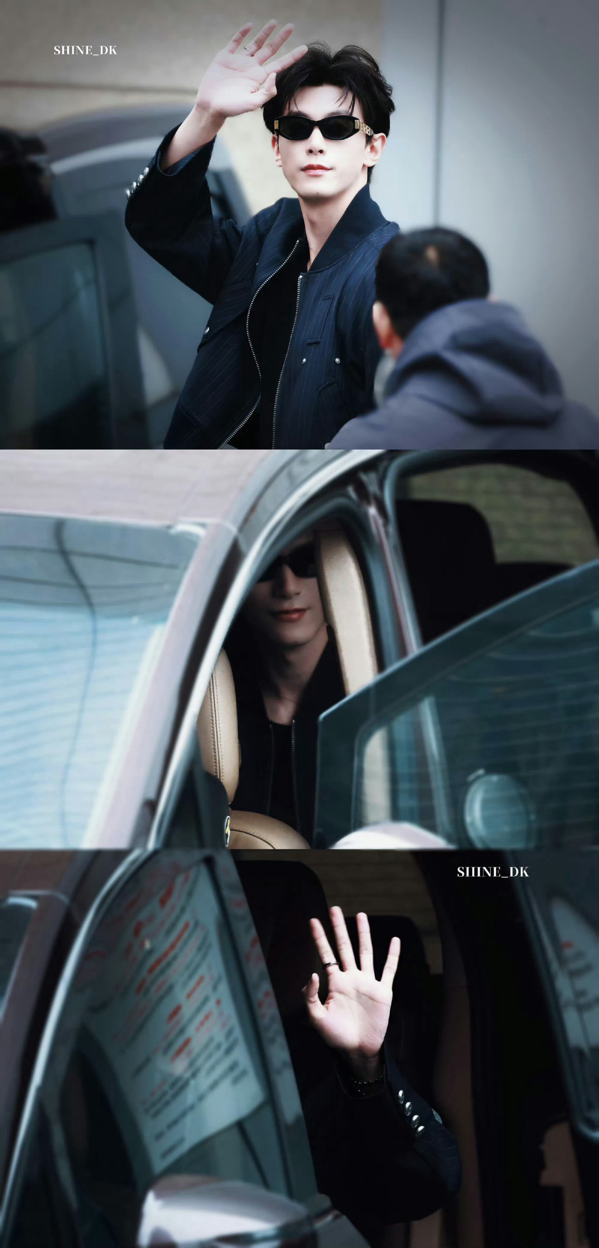 邓凯hi6上班路透邓凯录制hi6路透来啦！好帅好有辨识度的一张脸在机场走出了男模