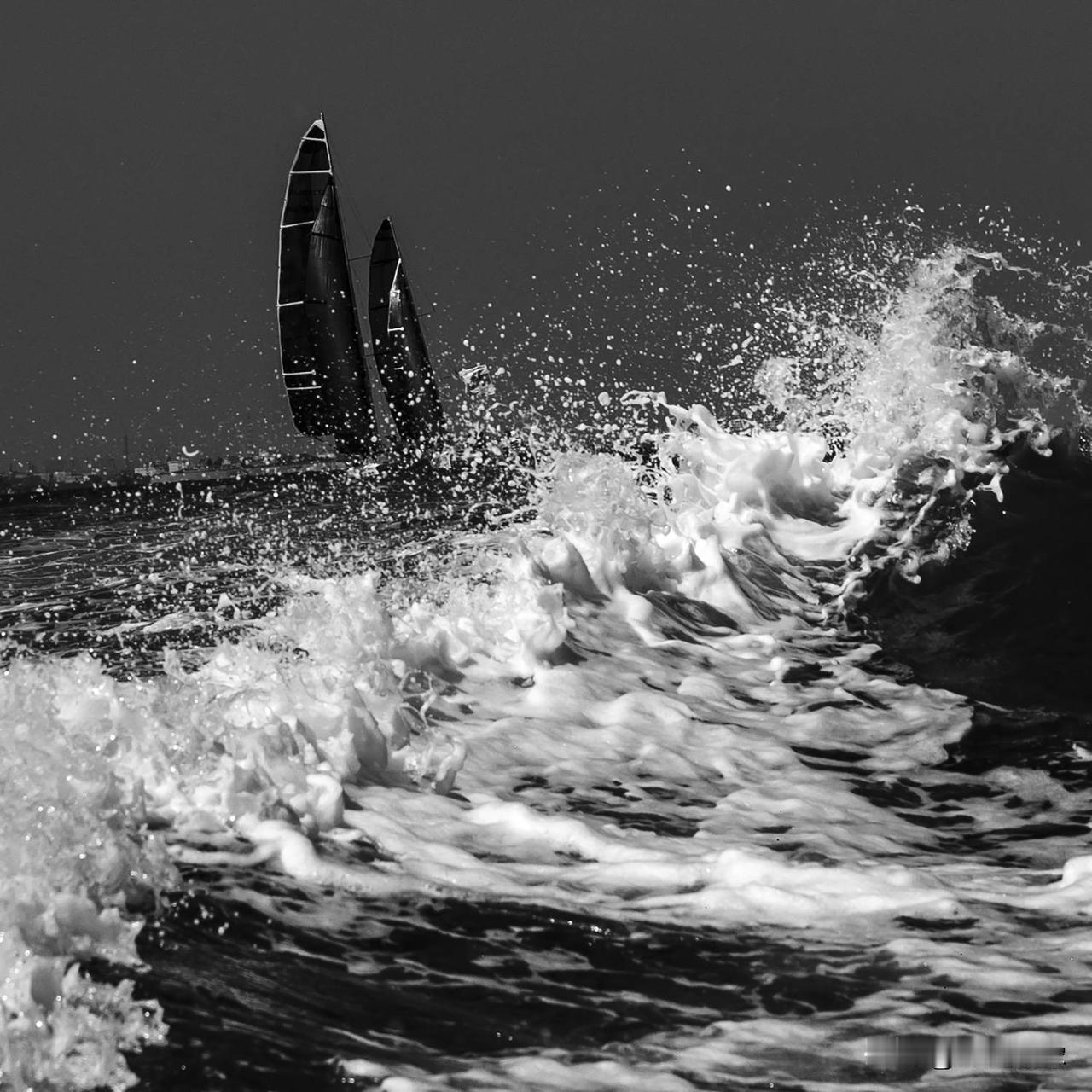 山东省第16届摄影艺术展艺术类金奖作品《浪尖上的搏击》
       这组非常有