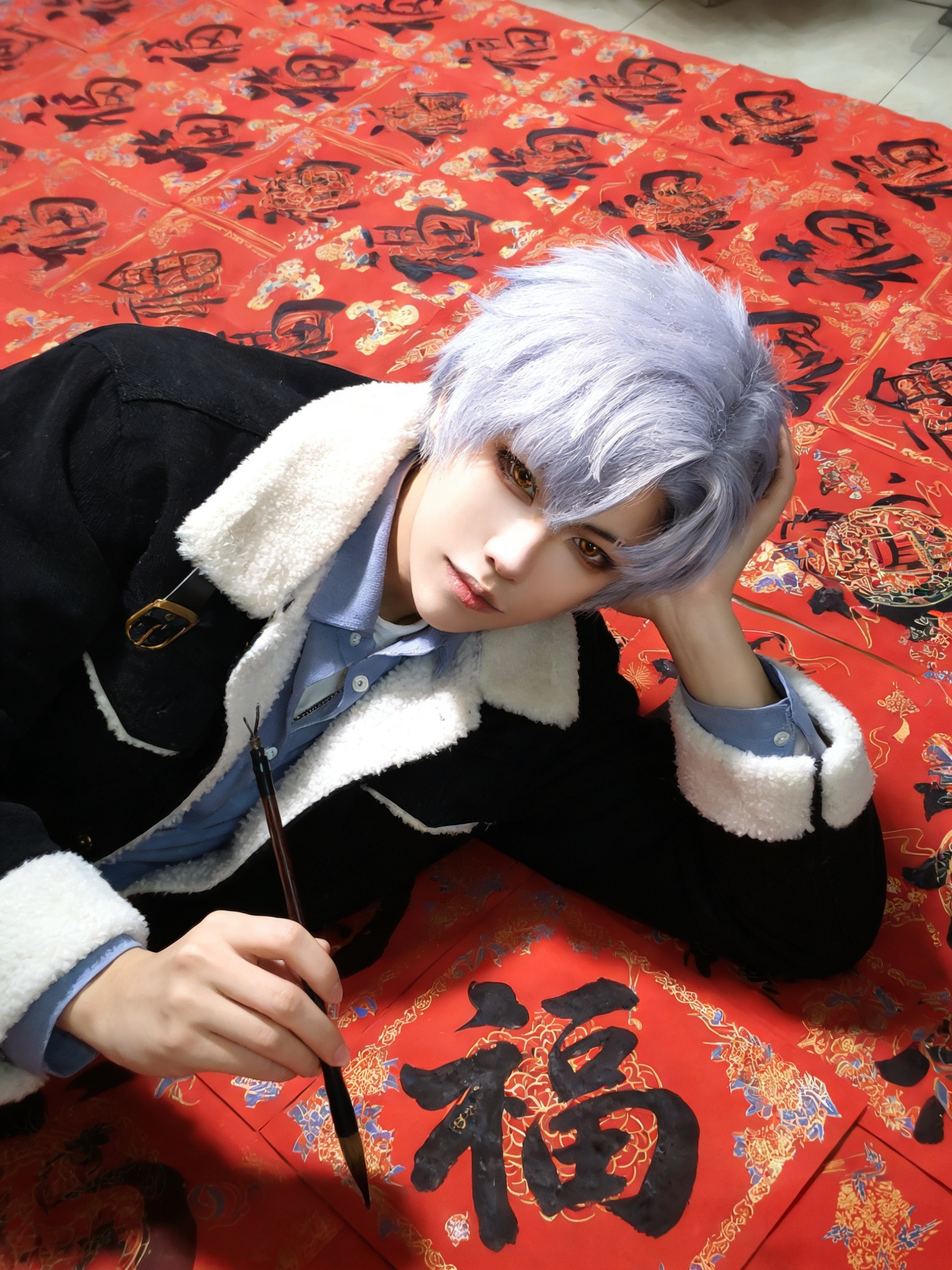 恋与制作人凌肖 cos｜凌肖 来写福字恋与制作人恋与制作人凌肖凌肖cos