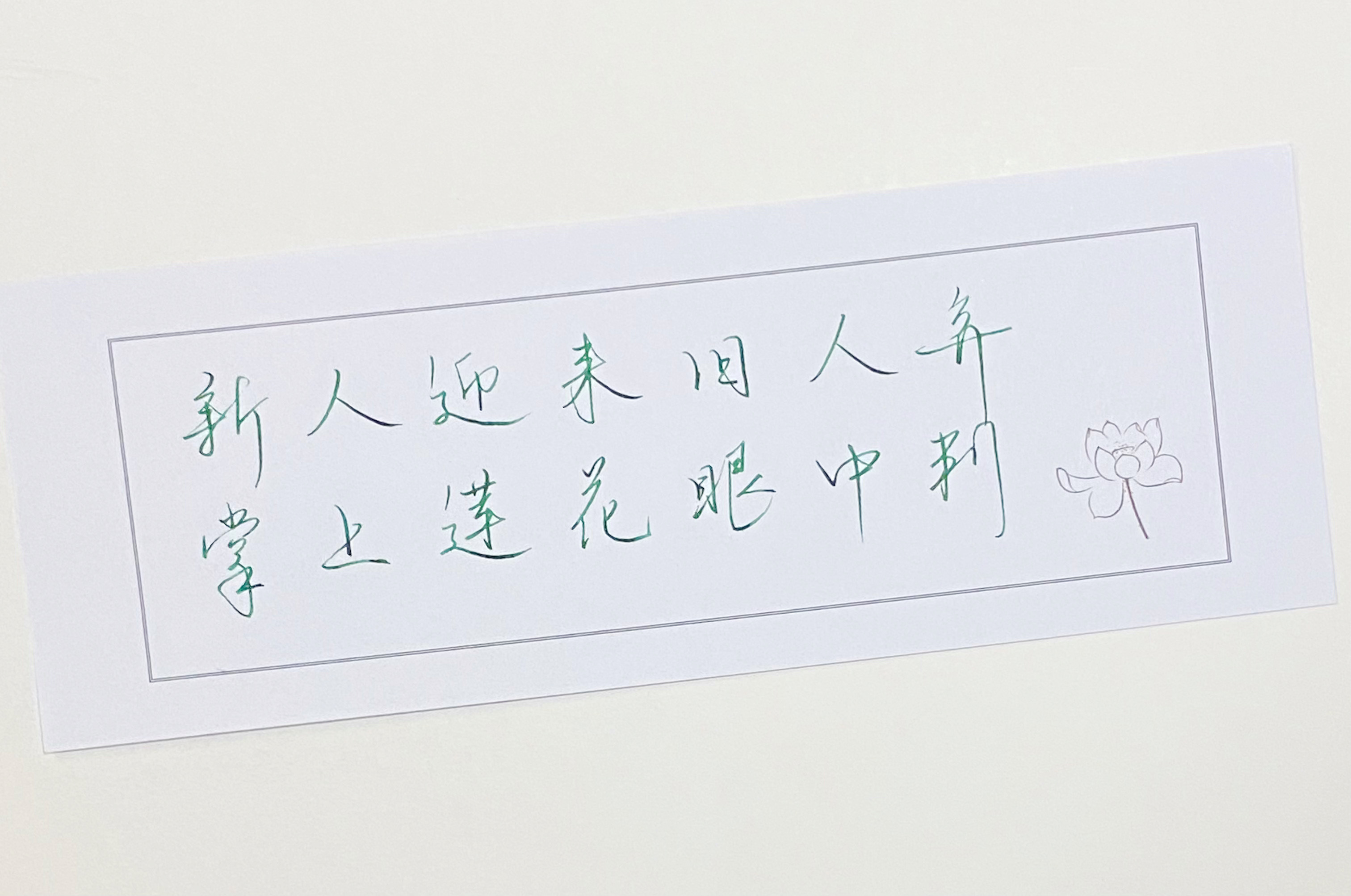 一起写写字  掌上莲花 