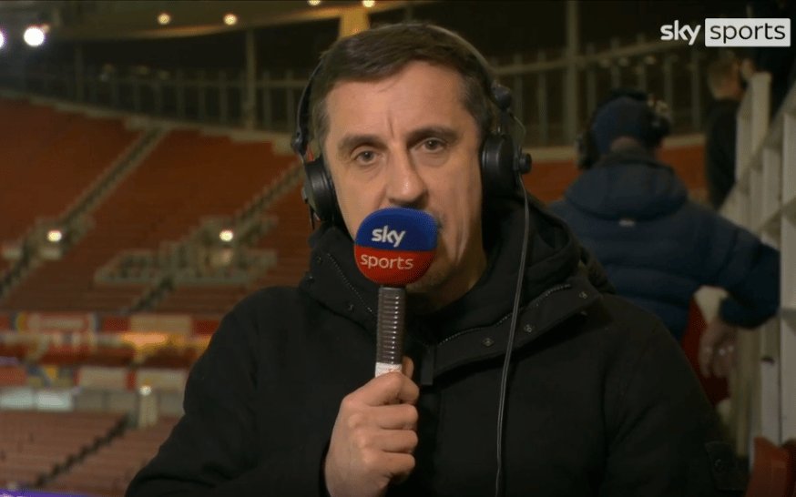 加里·内维尔谈阿森纳争夺四冠王......🗣“你不能放弃欧冠，也不能放弃联赛杯