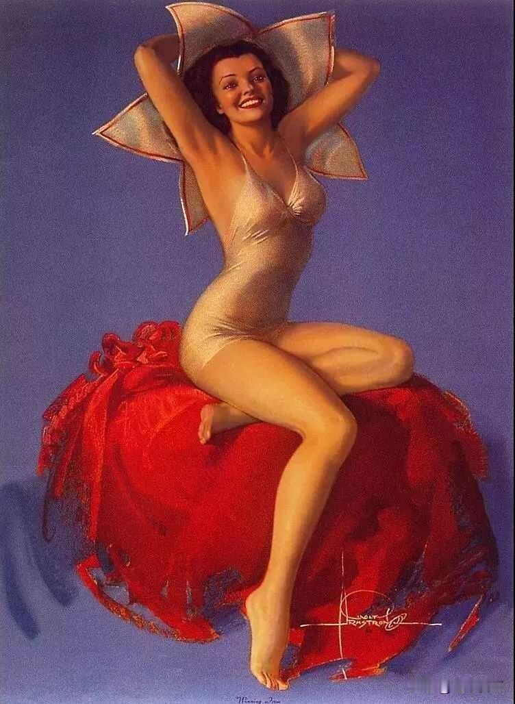 最美西方女性如此妖娆，美国画家罗尔夫·阿姆斯特朗绘画作品#春日生活打卡季##艺术