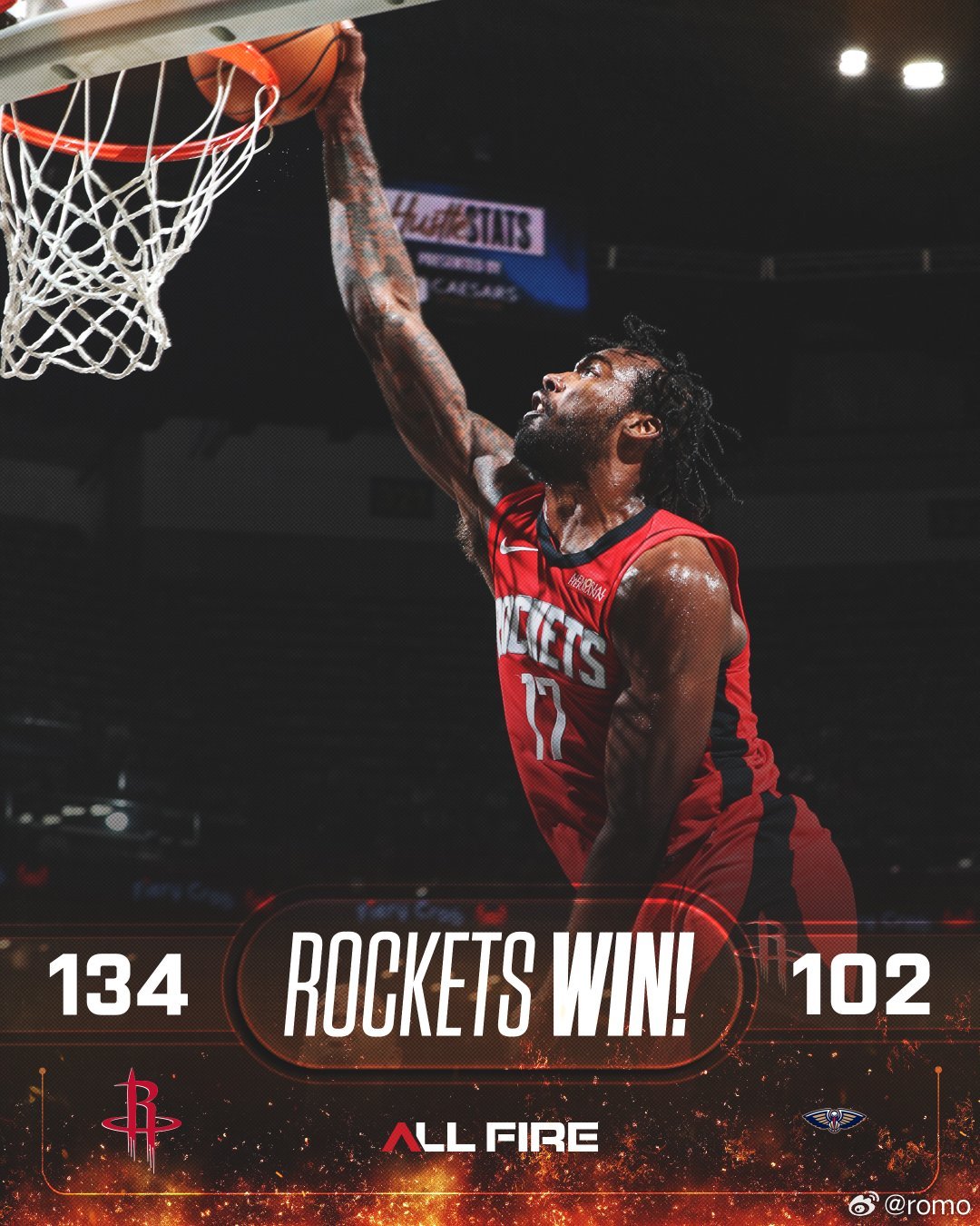 意外大胜鹈鹕,  难得啊篮板是59：36全场只有6失误阿杜终于可以三节打卡下班申