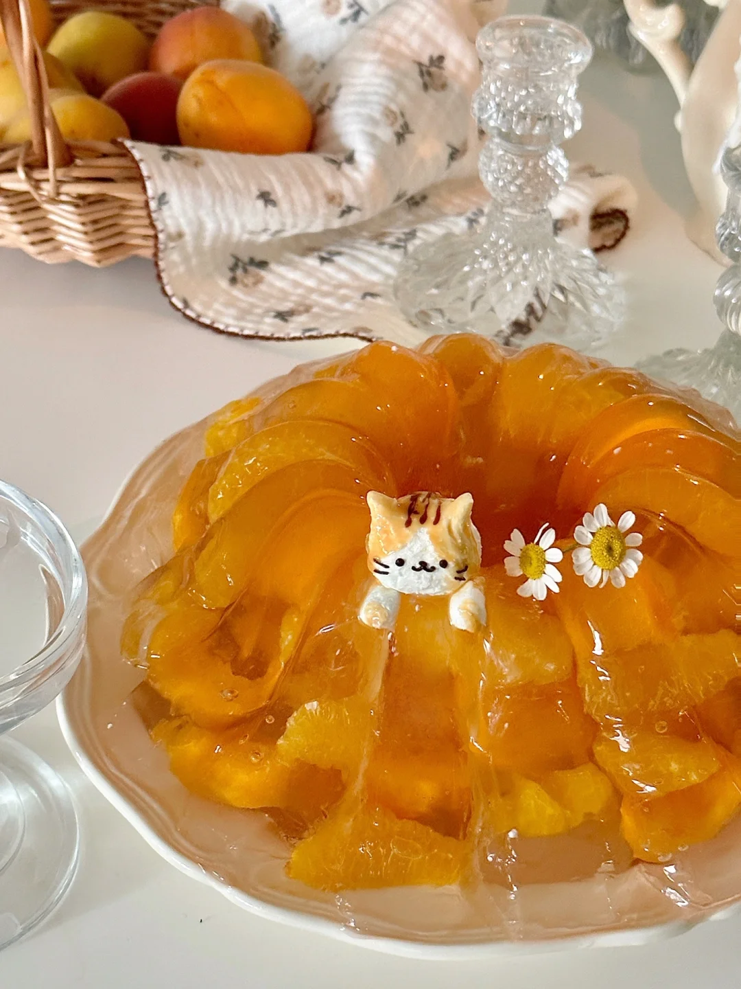 小橘猫甜橘杏子果冻布丁 | 附教程