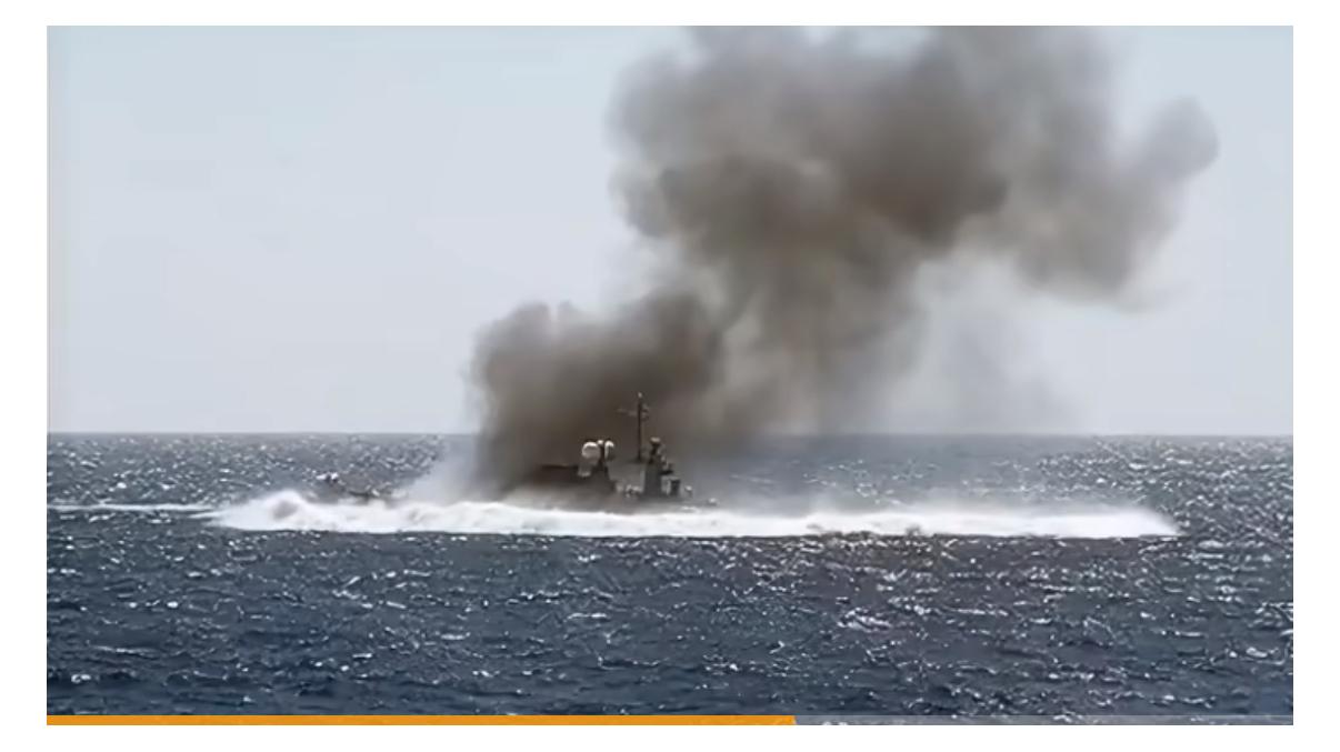 美国海军在霍尔木兹海峡摧毁了六艘伊朗武装船艇，此前伊朗伊斯兰革命卫队（IRGC）