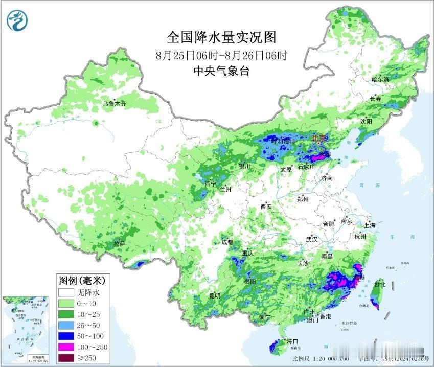 【京津冀强降雨】截止到今早6时，我省中北部地区出现强降水天气。其中，保定东南部，
