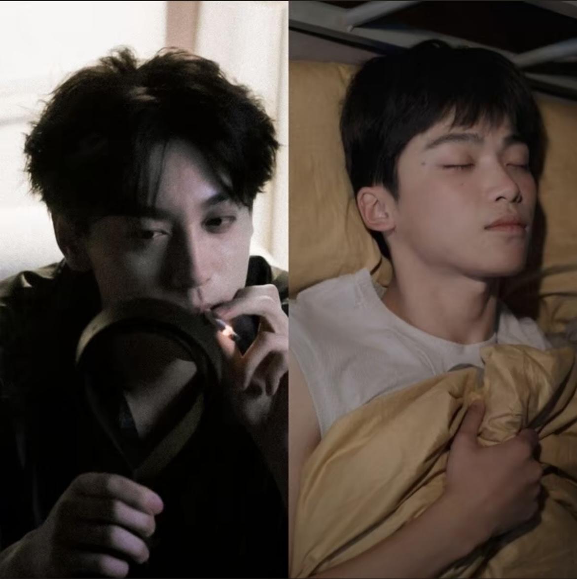 小梓渝他不是男人演女人的那种娘炮表情，也不是男人的那种耍帅的表情，就是男儿身女人