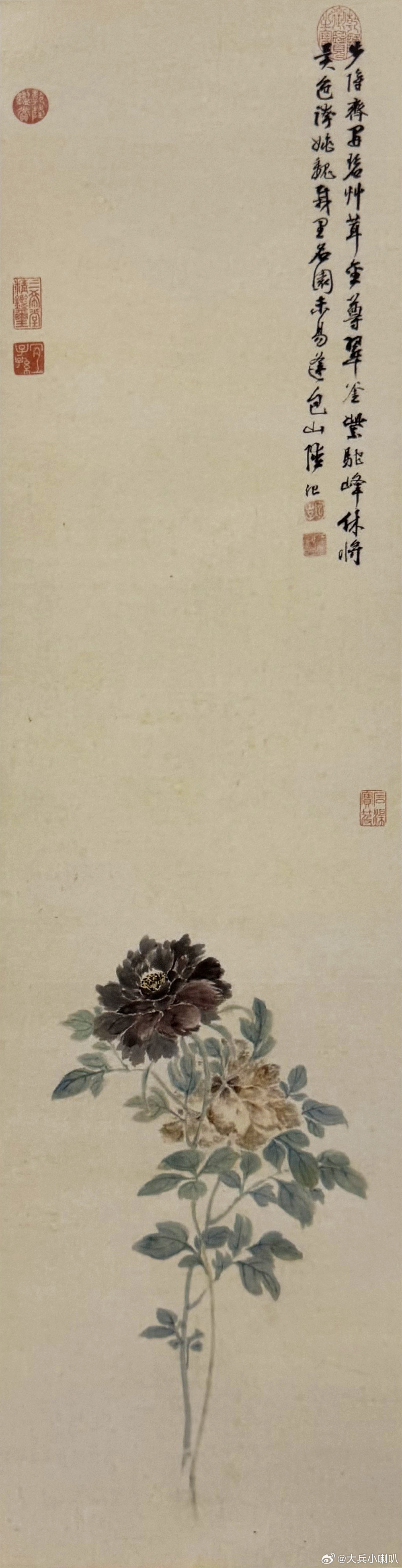 国史古风 【中华名画欣赏 《牡丹图》（陆治）】       《牡丹图》由明代吴门