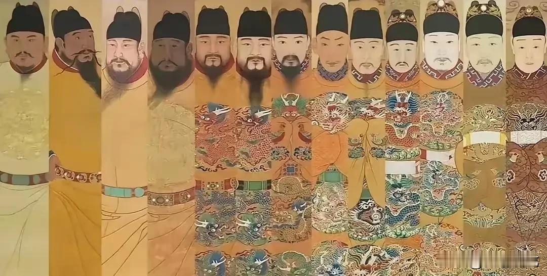 按照明朝皇帝的顺序往下看，成祖、仁宣等都与太祖相貌相似，唯独在明武宗朱厚照这里，