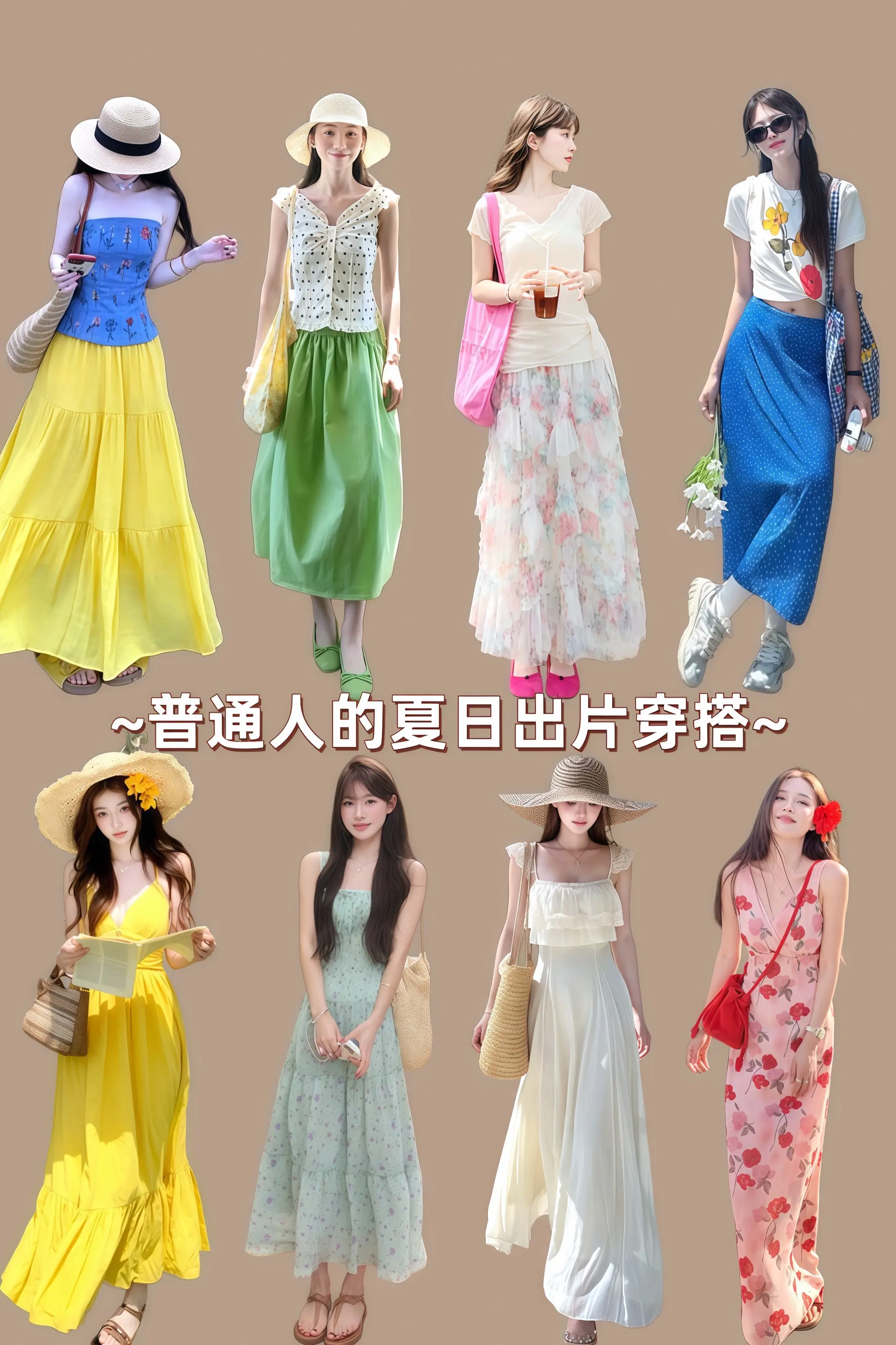 普通人的夏日出片穿搭 精致女孩的夏日穿搭图鉴 浅交一下我的夏季穿搭作业...