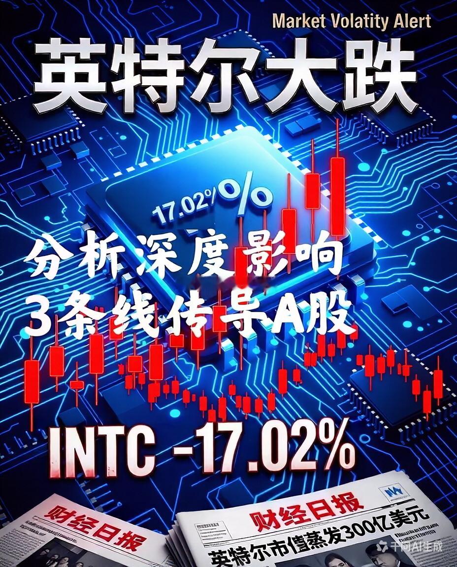 英特尔暴跌17%，这不仅是巨头的“滑铁卢”，更是产业链洗牌的“发令枪”。核心逻辑
