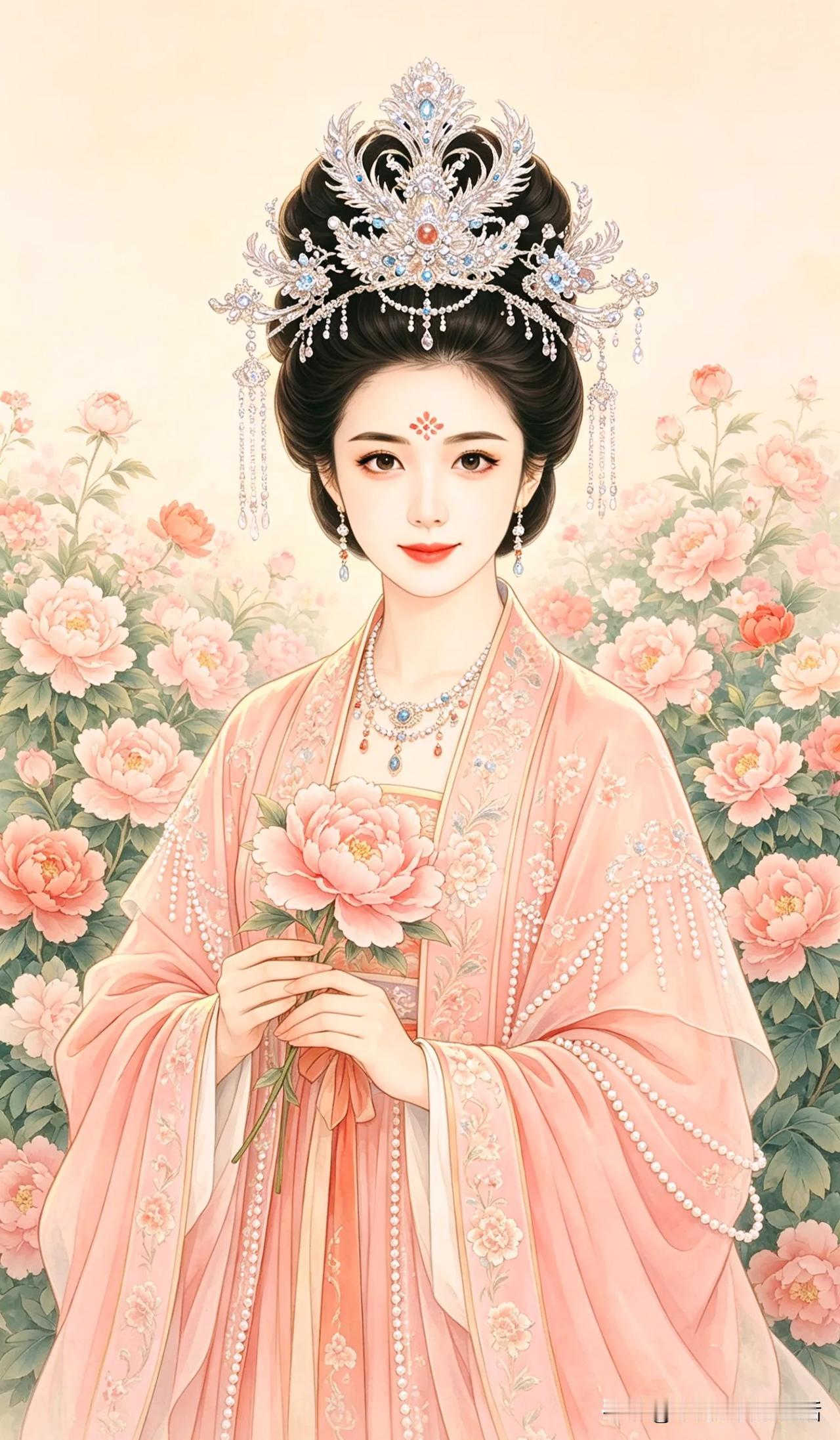花间美人，玉簪轻摇。
