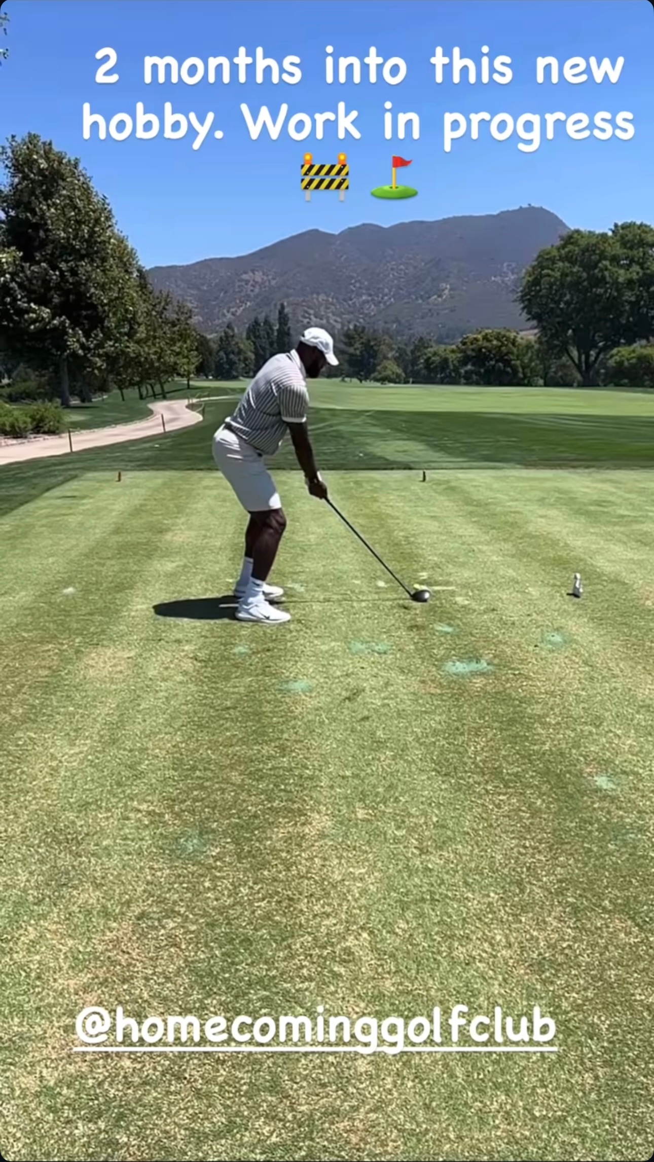 詹姆斯更新ins：喜欢高尔夫球两个月了、持续进步中！⛳️ ​​​