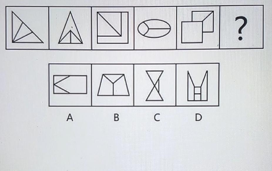 这道题该怎么做？无从下手呀！其实题目就是根据前面4个图形的规律，找出第5个图形。