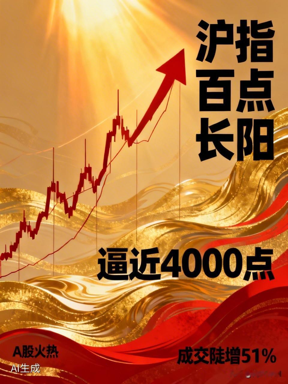 4月8日A股那行情真是太火爆了！沪指百点长阳逼近4000点，收报3995.00点