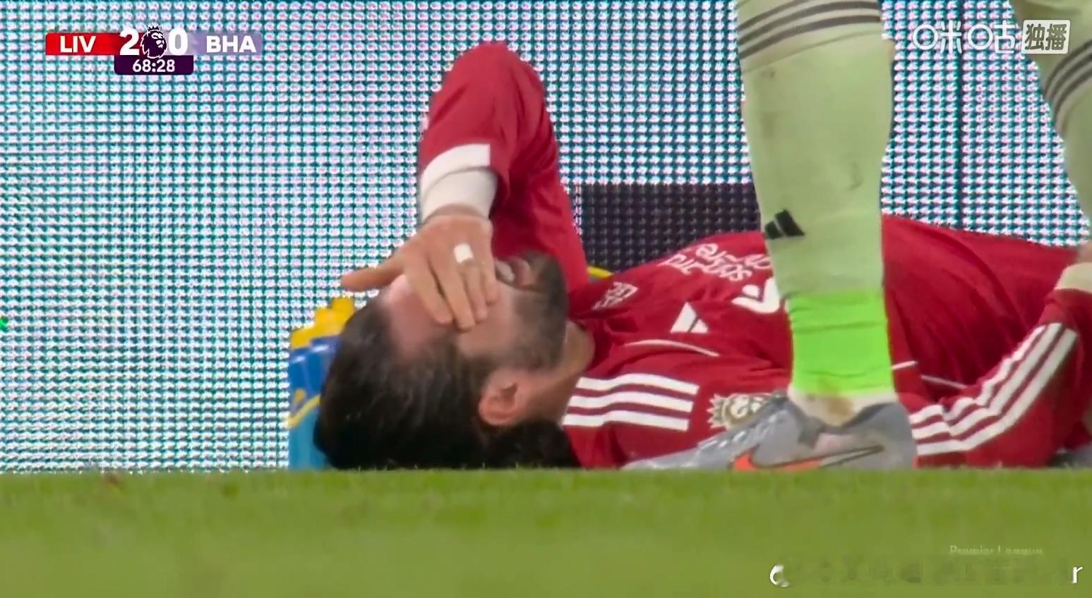 这下摔得真疼啊……利物浦vs布莱顿利物浦