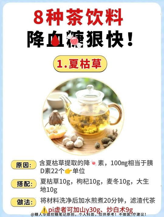 🔥天然降糖宝藏清单，草本搭配血糖稳稳掉