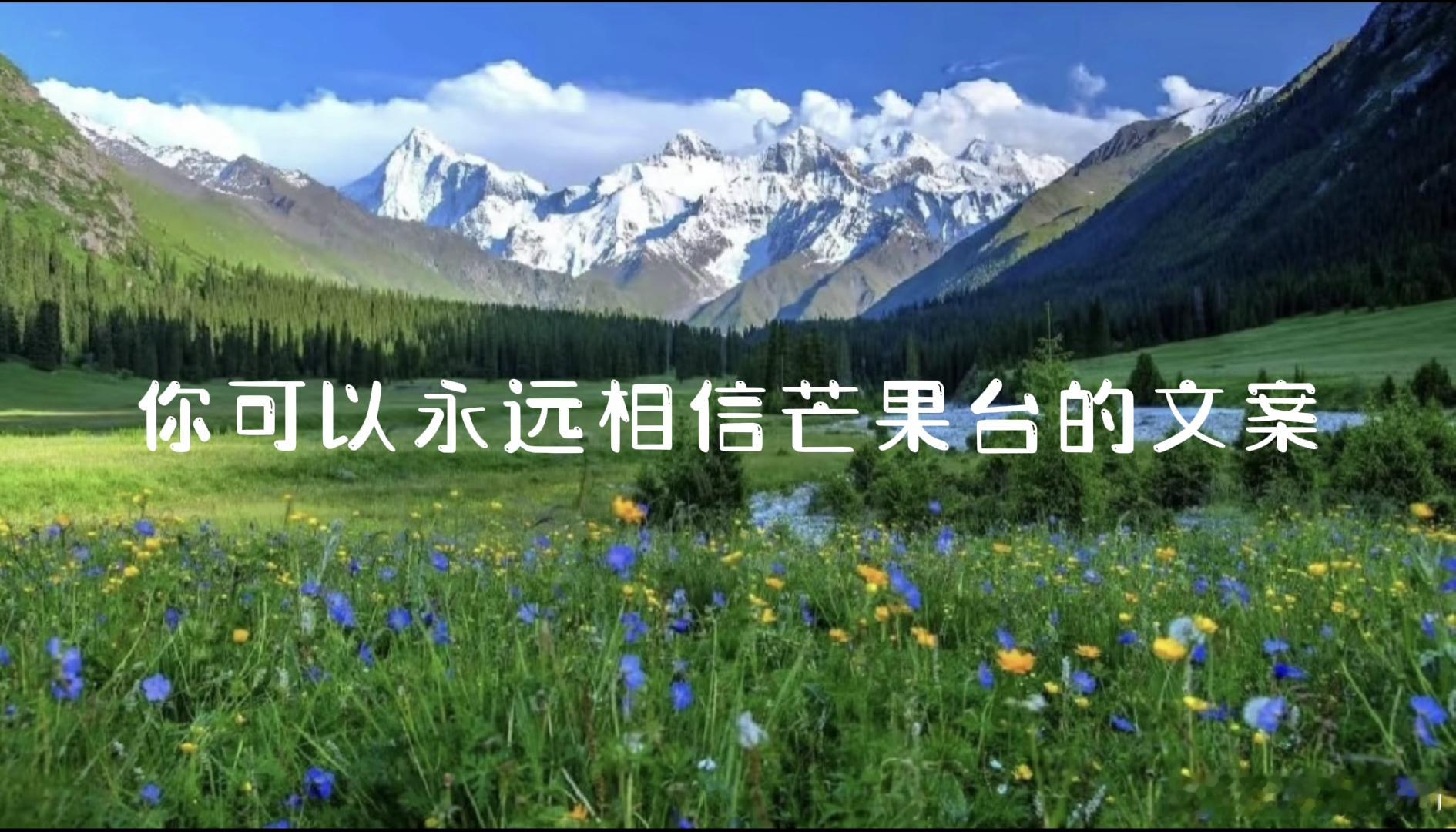芒果百万文案又上新了 “亲情是孩子说的第一句你好”，芒果的文案总能用最简单的词语