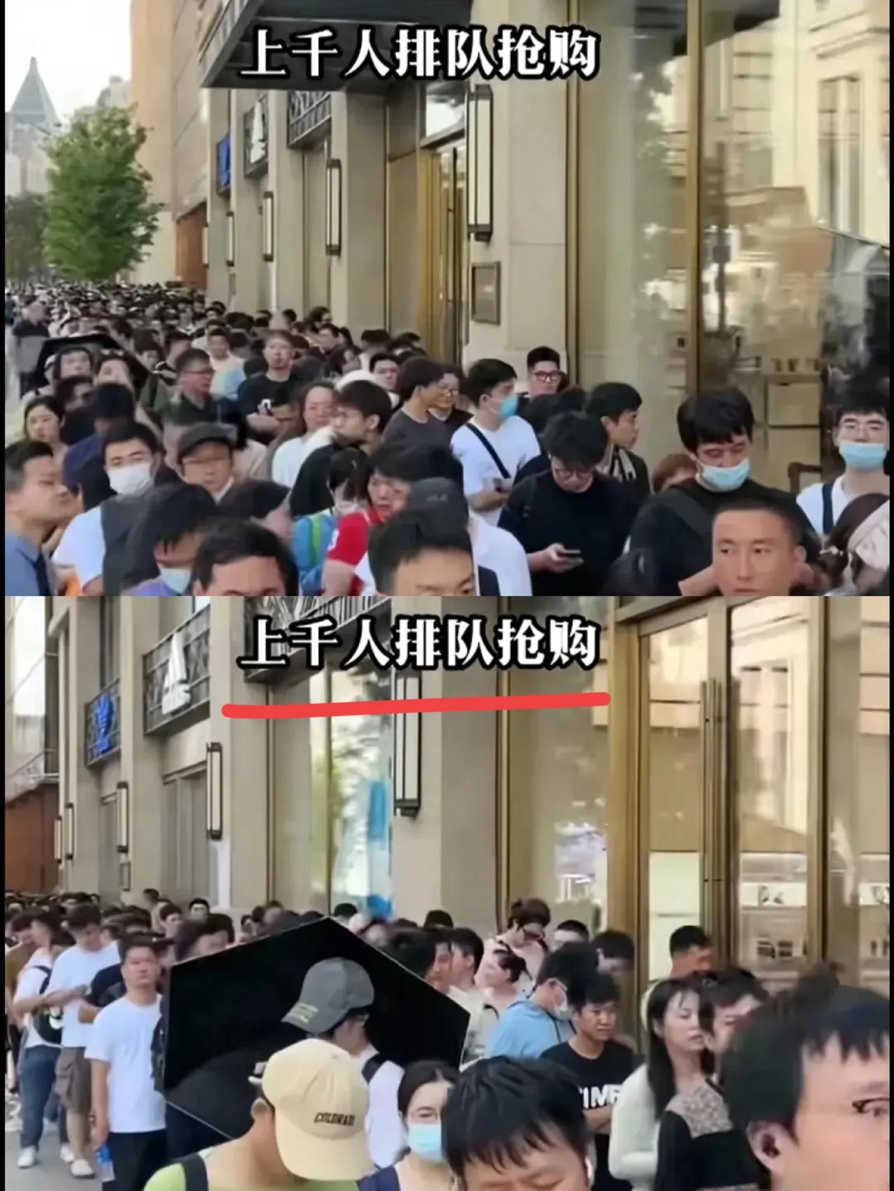 果然男人喜欢华为，
女人喜欢苹果！
看到上海，深圳排长队求购华为新款的队伍，我终