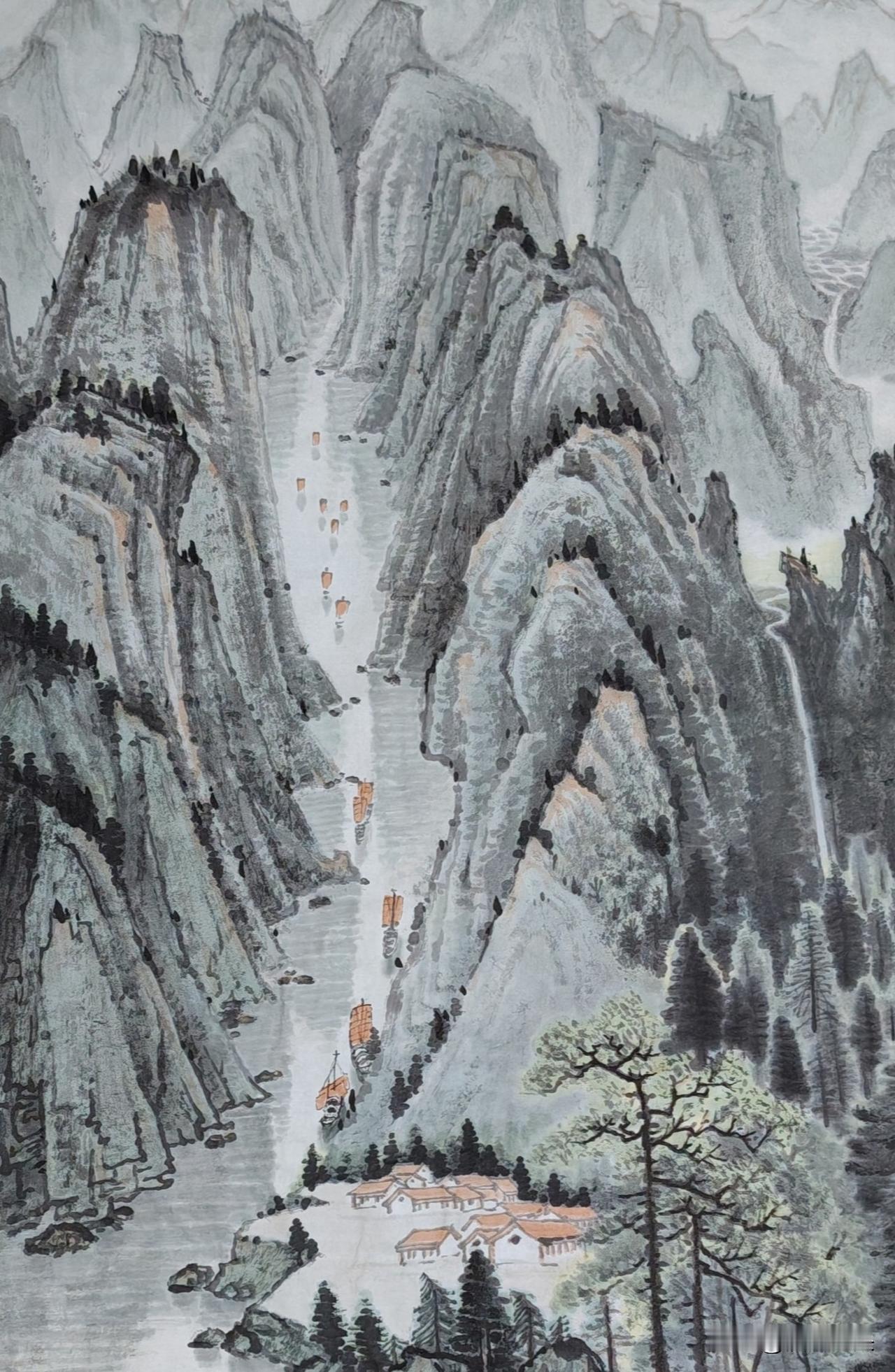 汉江流过我门前(染色前后对照)