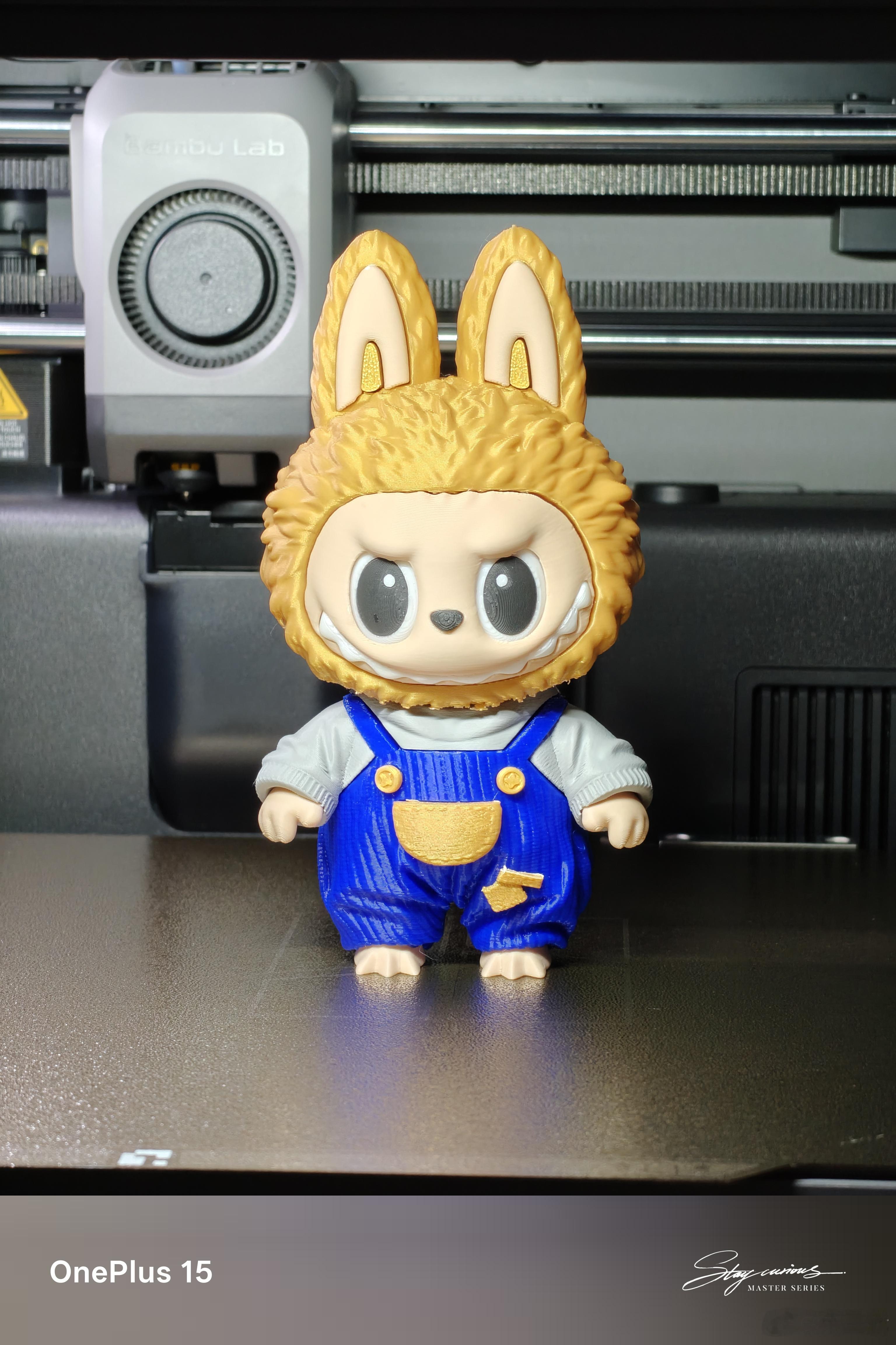 3D打印了一个拉布布，设置的打印速度有点操之过急，精度差点意思[允悲] ​​​