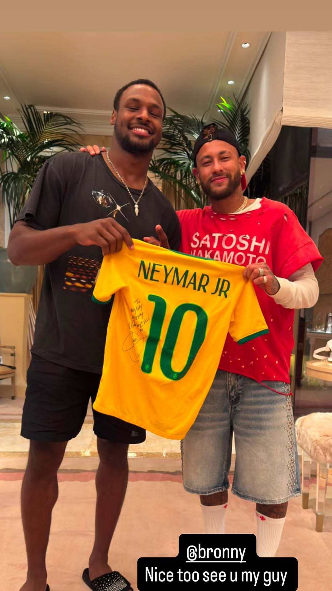 neymar 内马尔和布朗尼合影内马尔