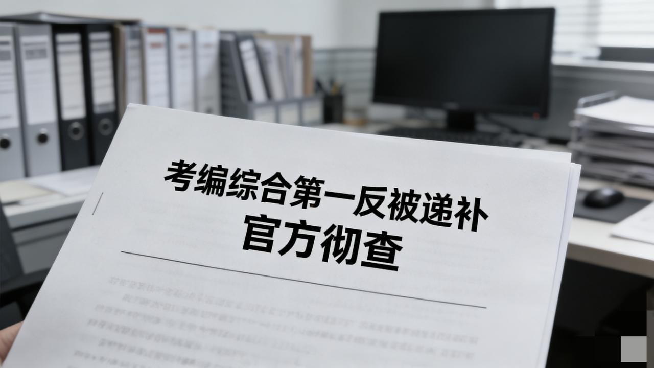 考编综合第一反被递补？官方彻查后岗位取消，多人被立案
 
努力备考拿下综合第一名