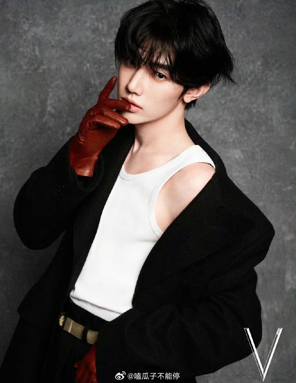 章昊 V Magazine 中文版三月刊封面来啦，帅哥就是戴几块木头都闪闪发光好