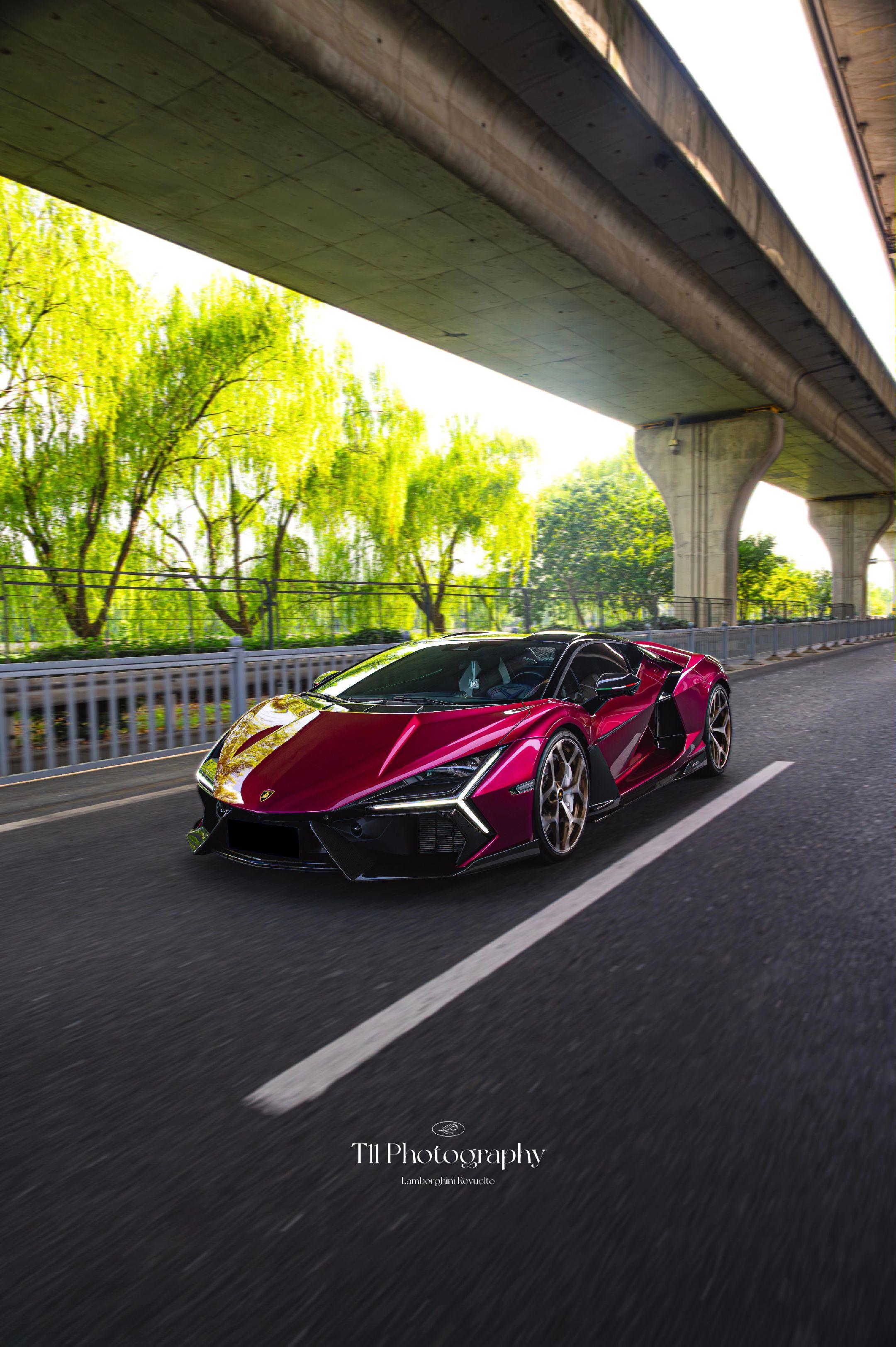 人都说紫色很有韵味。Lamborghini Revuelto  油漆是...
