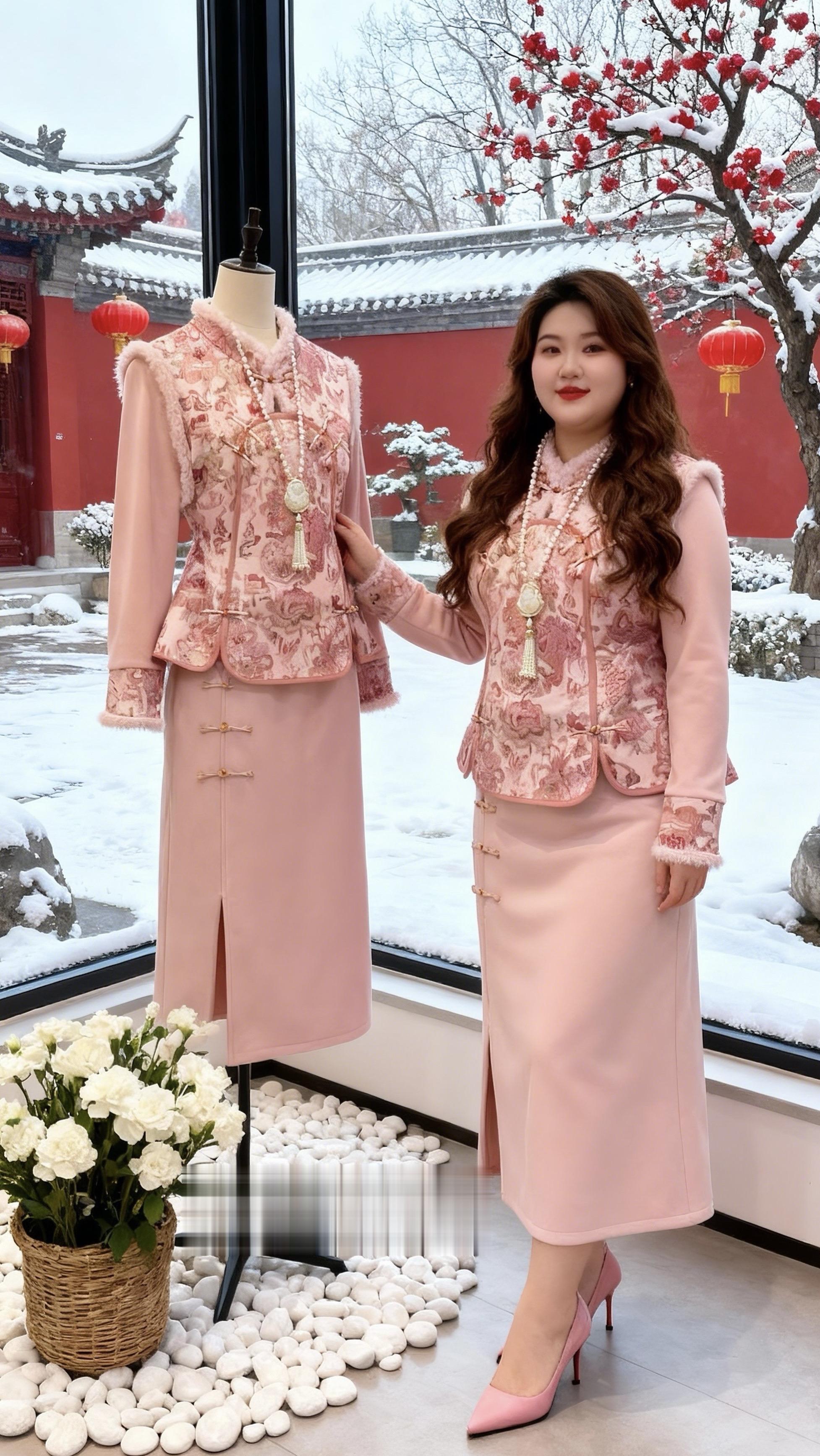 秋冬穿搭 保暖又好看一键入冬穿搭大码女装遮肉显瘦