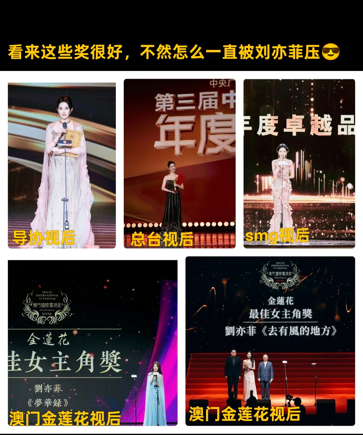 原来刘亦菲才是多料视后，这就是刘亦菲一直压轴原因，不然为什么，你说啊