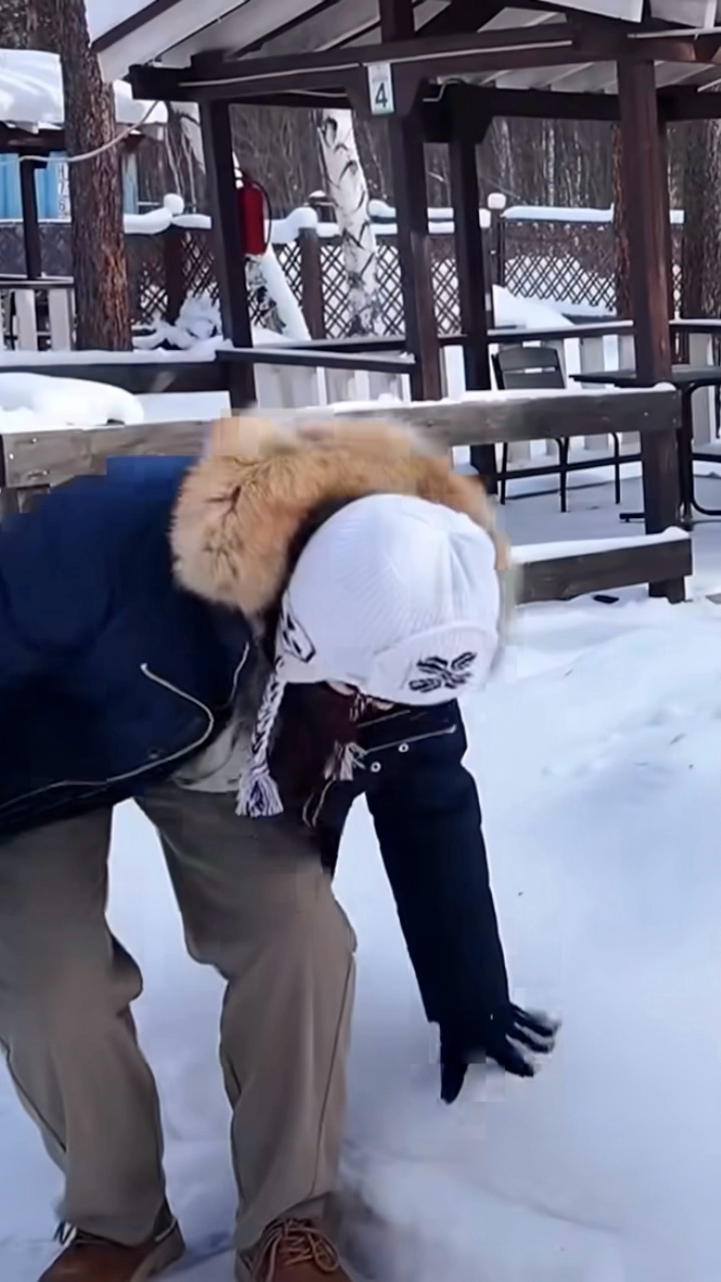 咪给这片雪地留下了一个萌萌的爪子ฅ 