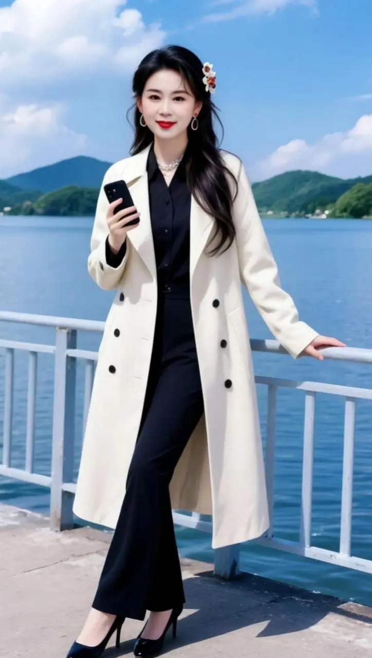 AI湖畔氛围感自拍 ai创作