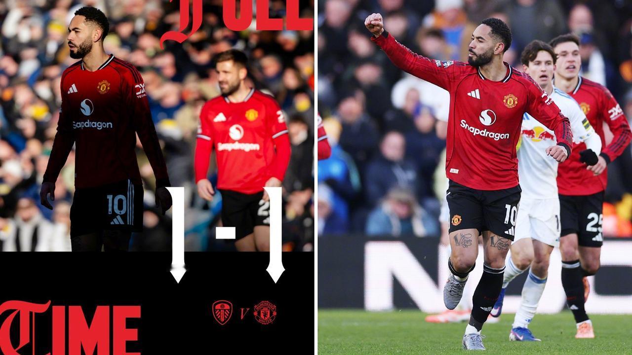 英超：曼联客场1-1战平利兹联，近5轮英超仅1胜。
阿隆森率先破门，齐尔克泽替补