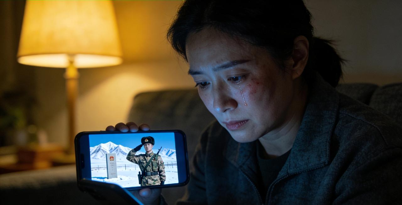 家属看到戍边战士纪实视频流眼泪
 
一段戍边战士的纪实视频，让屏幕前的家属红了眼