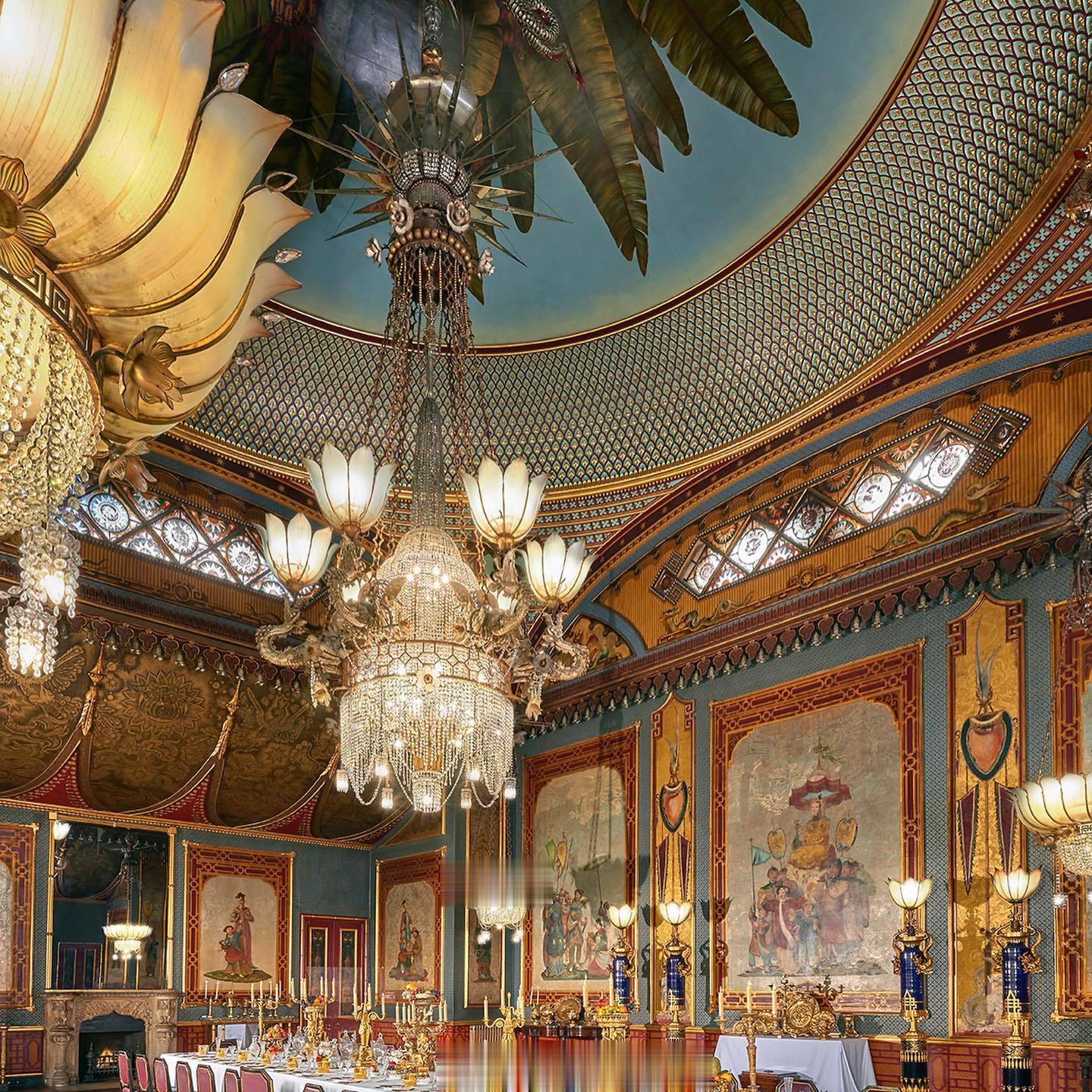 Royal Pavilion，又译英皇阁，一座西方人幻想的中国风宫殿。里面的中国
