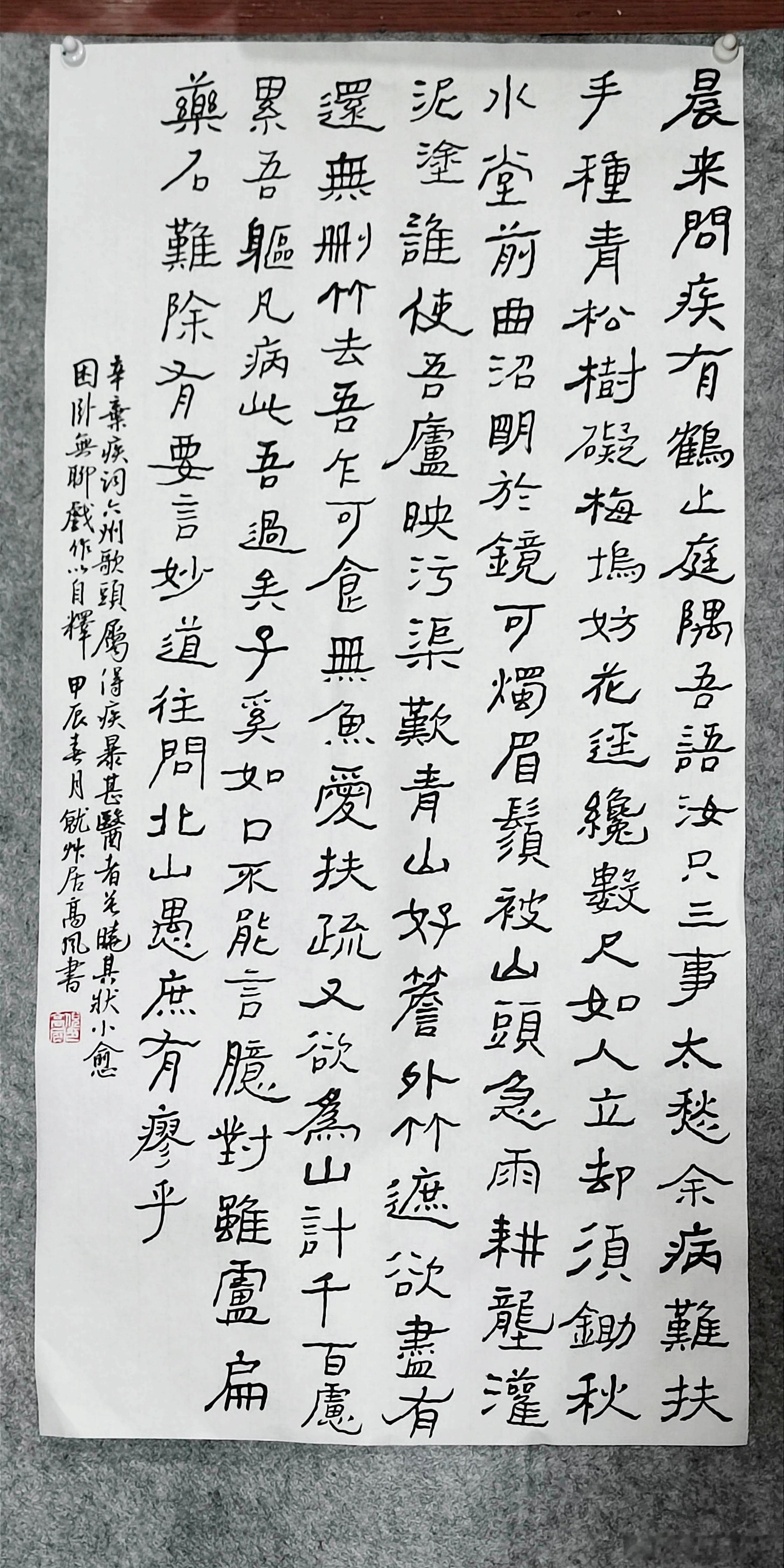 #书法[超话]#喜欢这首词，诗人的戏作往往很有趣。此词上演了一幕病者和鹤的对话，