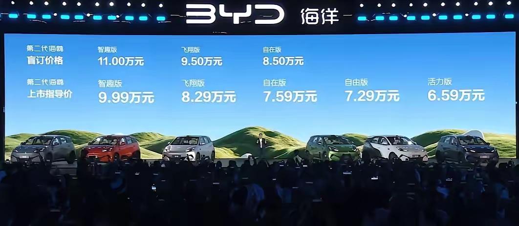 全程看完发布会，这哪是发布新车，完全是发布的绝望

闪充车被二代海鸥干到了7万级