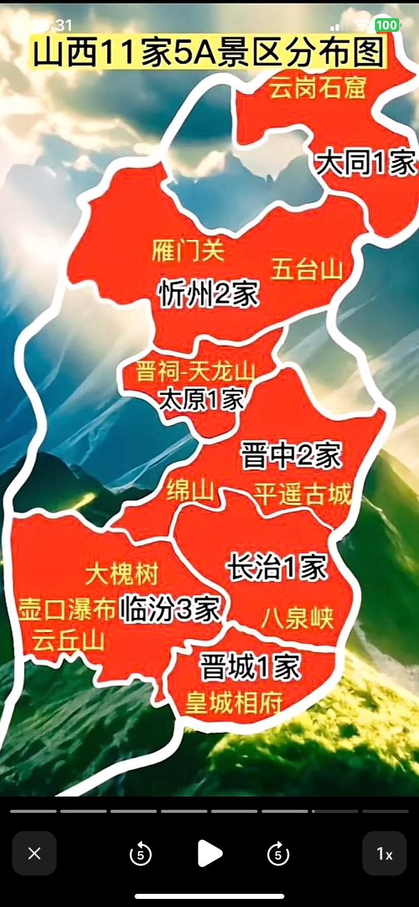 山西11家5A景区，太原晋祠终于上位，现在只剩下朔州是零家。朔州最有名的当数应县