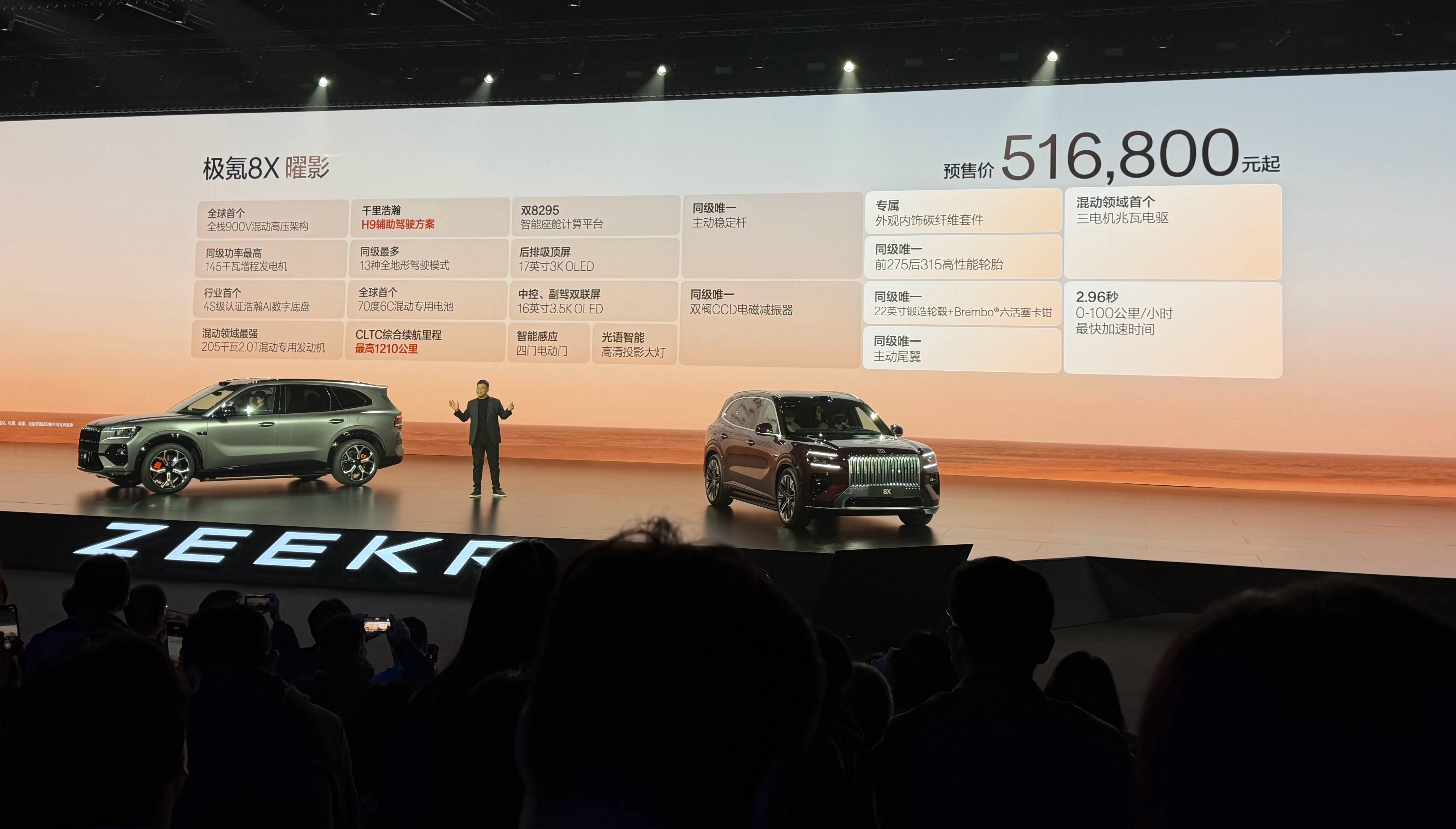 极氪8X，37.68万起，大家猜中了吗？900V混动高压架构，205千瓦2.0T