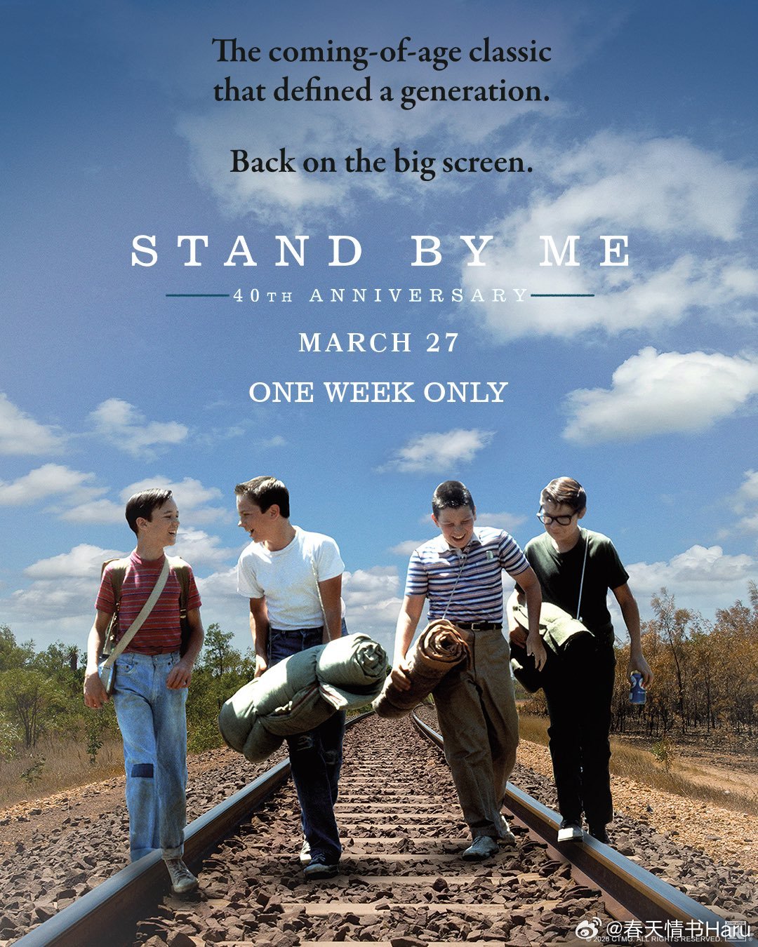 今年是《伴我同行》上映40周年，将于3月27日在北美重映一周 