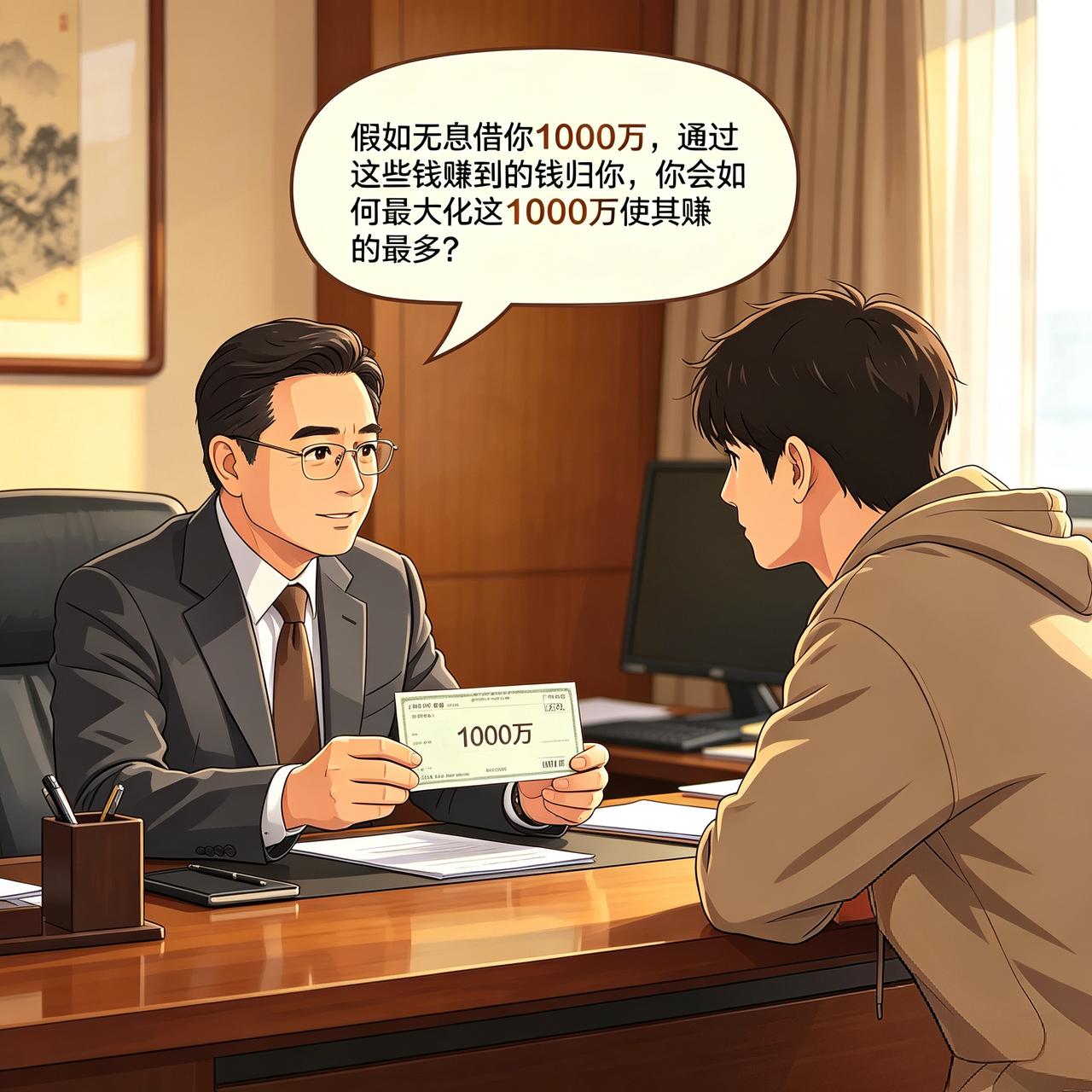 假如无息借你1000万，通过这些钱赚到的钱归你，你会如何最大化利用这1000万使