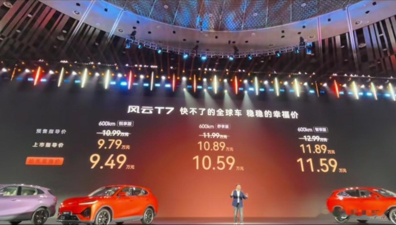 风云T7已经上市了，9.49万起起售，对比一众竞争对手，这个价格真的没有任何优势