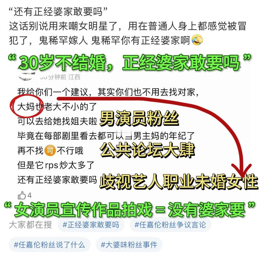 我是女性观众 我反对任嘉伦粉丝在公共论坛主张的【女明星未婚羞耻论】任何女性都拥有
