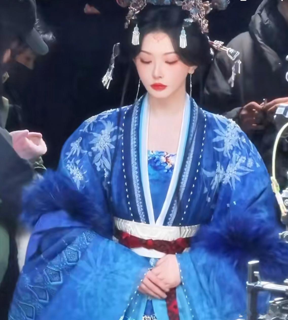 李宏毅孔雪儿《昭阳公主》路透，蓝色系，好美！ 