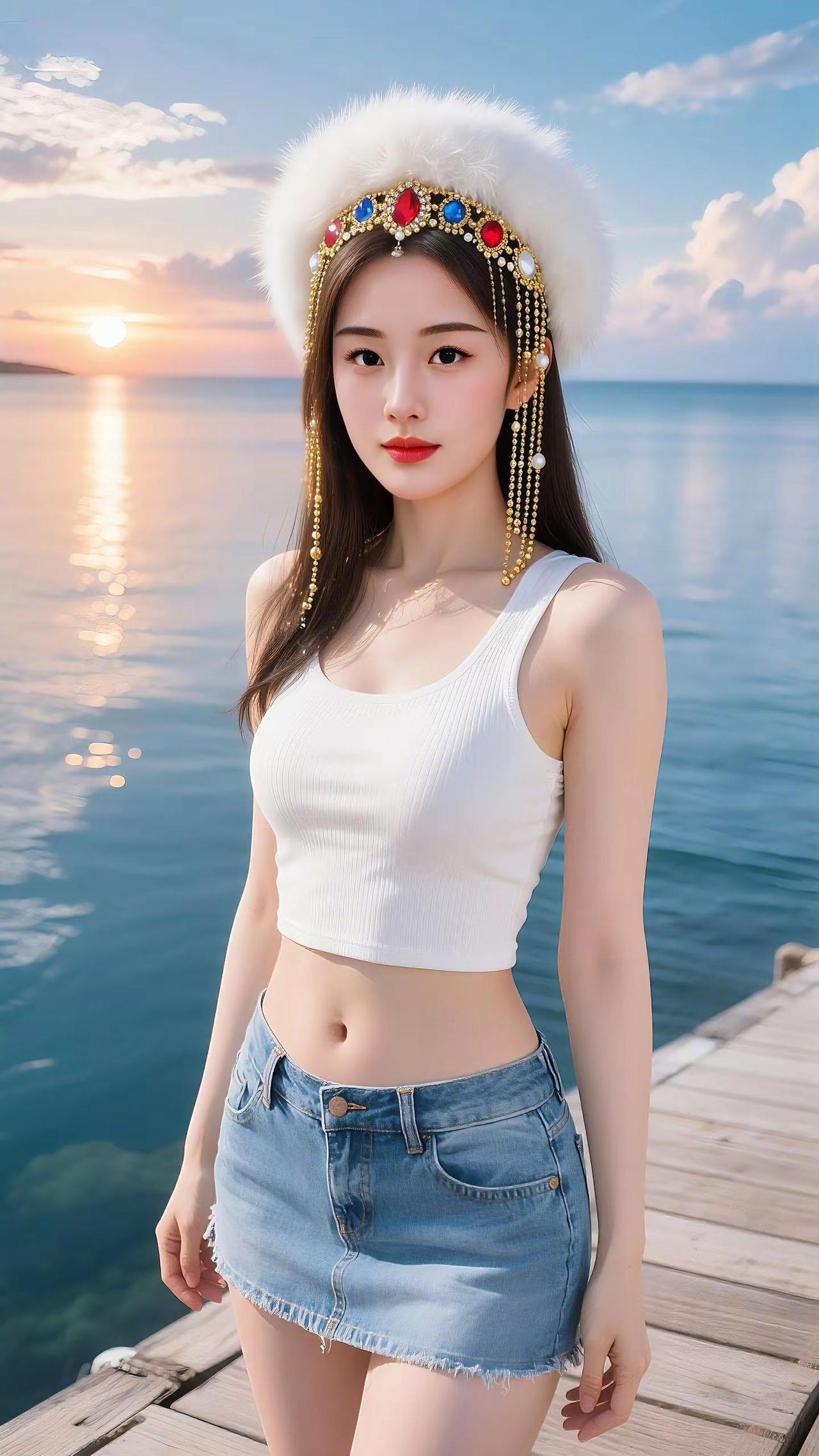 海滩 这也太好看了 ai